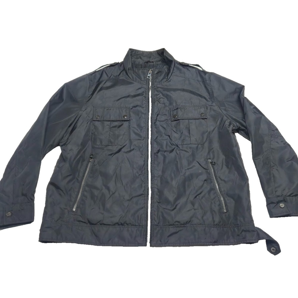 Marc New York Men's 2XL Black Military Field Jacket M-65 Style Coat Pit-Pit 27.5